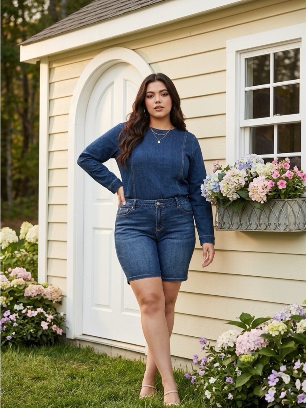 torrid Dark Wash Denim Shorts